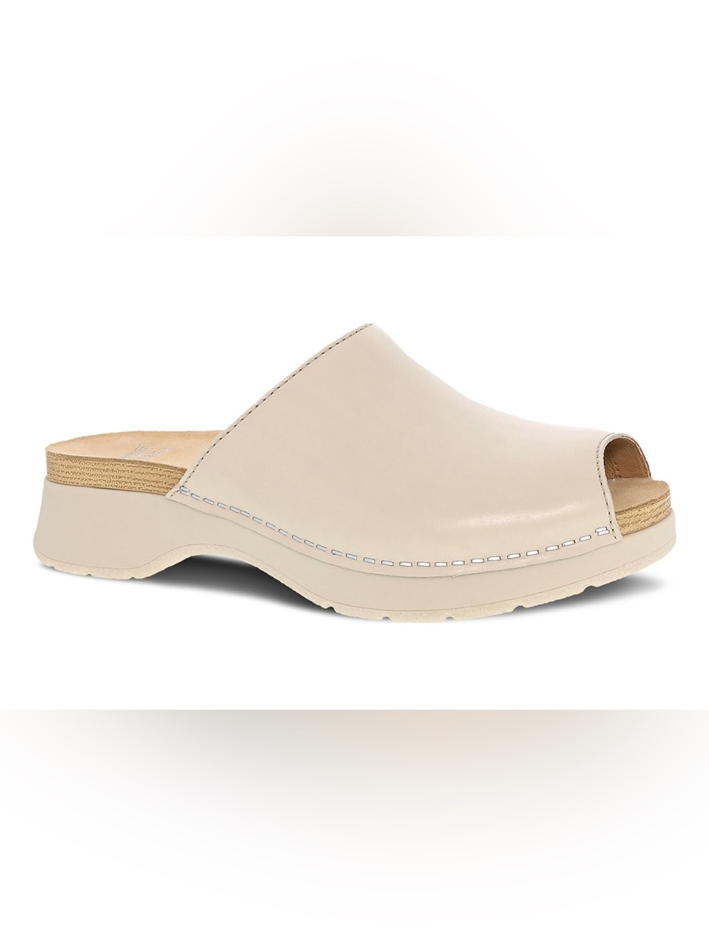 Brand New! Dansko Ravyn Ivory Leather Peep Toe Sandals Size 39 US 8.5